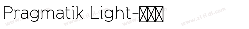 Pragmatik Light字体转换